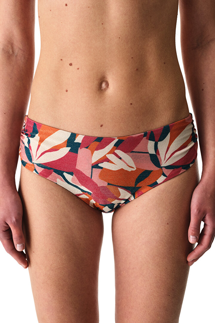 Renkli Brayana Büzgülü Bikini Altı - 1