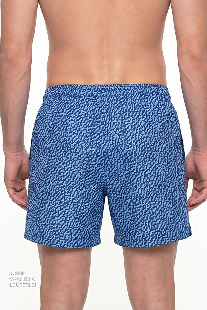 Erkek Mavi Navy Coral Deniz Şortu - 2