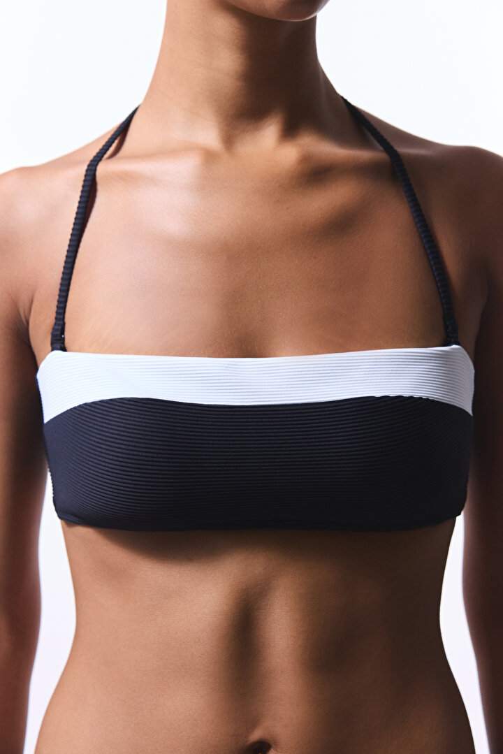 Siyah Nova Straplez Bikini Üstü - 1