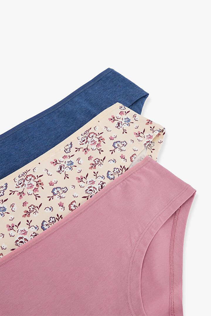 Çiçekli Rose Harmony 3'lü Hipster Külot - 2