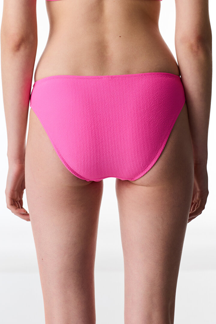 Bright Pink Nena Slip Bikini Bottom - 2
