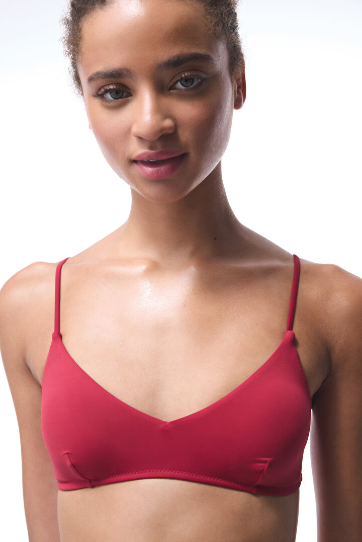 Bordo Carmen Bra Bikini Üstü - 2