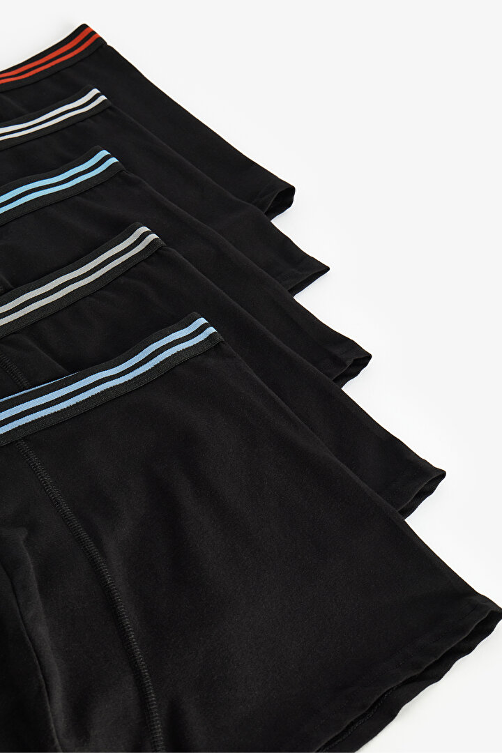 Man Multicolor Solid Black Multi Boxer - 2