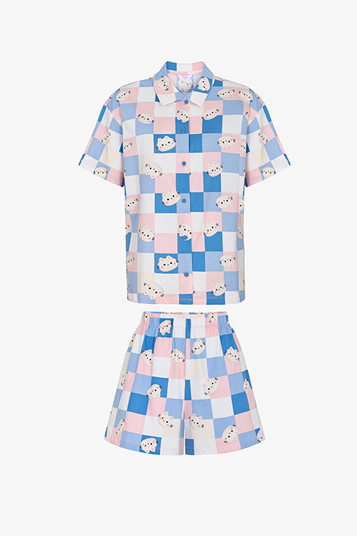 Cutene Gömlek Şort Pijama Takımı - 1