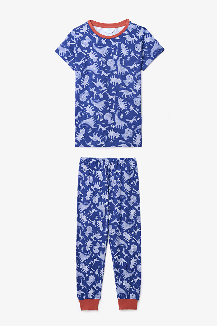 Erkek Çocuk Wild Koyu Mavi Pijama Takımı - 1