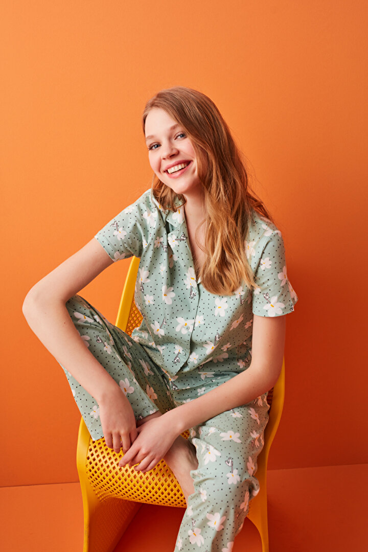 Floral Pijama Takımı - 1