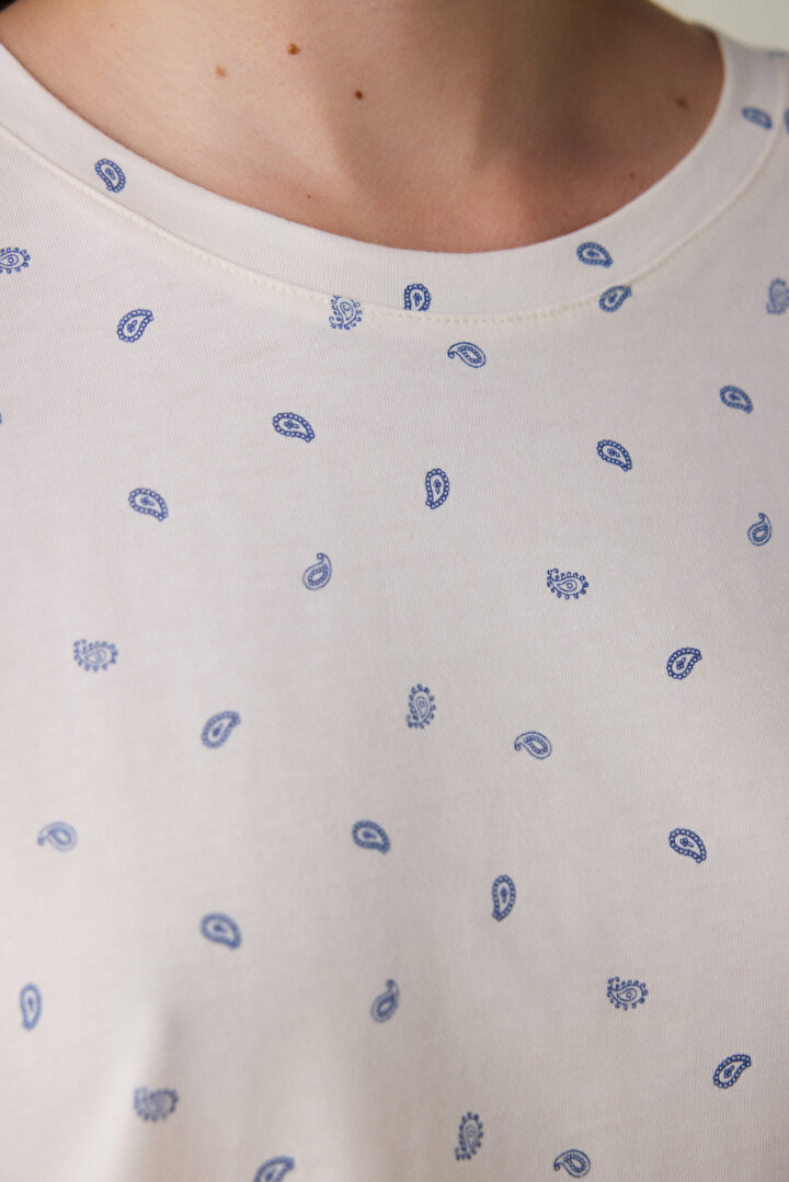 Gardenya Hailee Çiçekli Bisiklet Yaka Kısa Kollu Pijama Takımı - 2