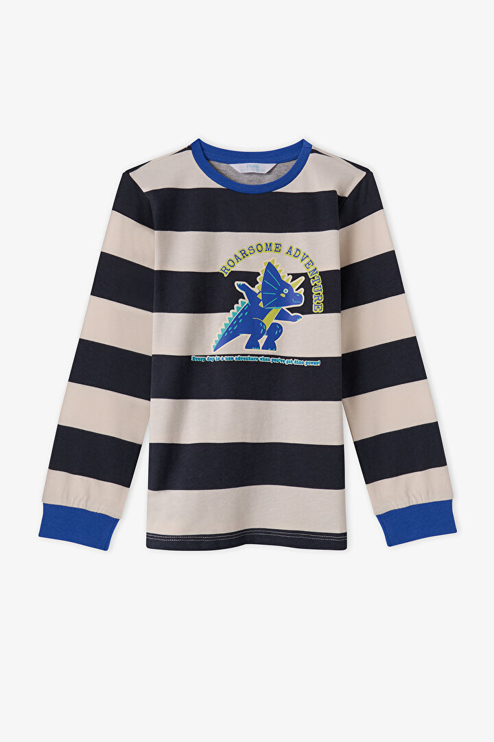 Erkek Çocuk Roarsome Pamuklu Uzun Kollu Pijama Takımı - 2