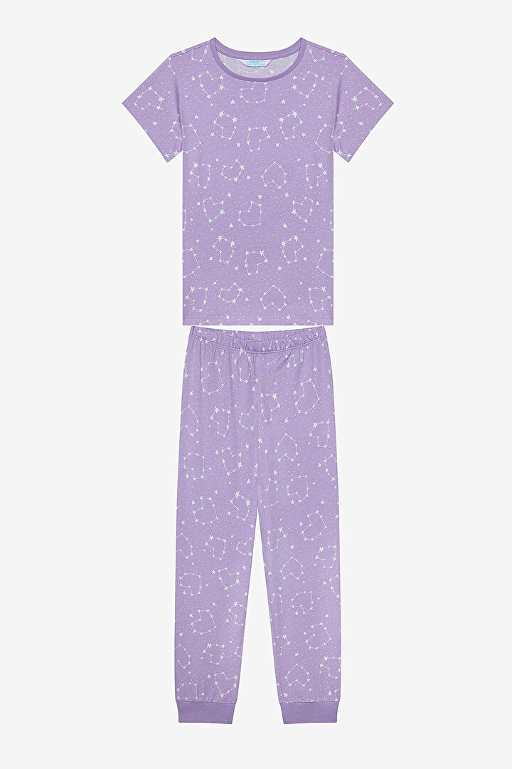 Girls Heart Star 2in1 Multi Colour PJ Set - 2