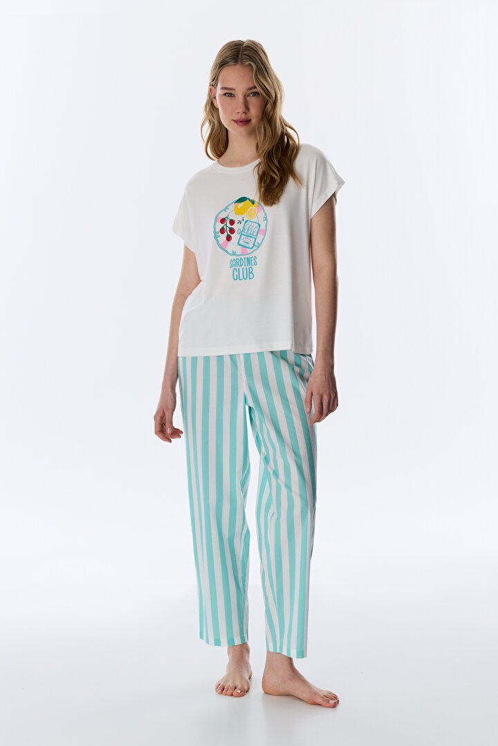Off-White Hailey T-Shirt Pajama Top - 2