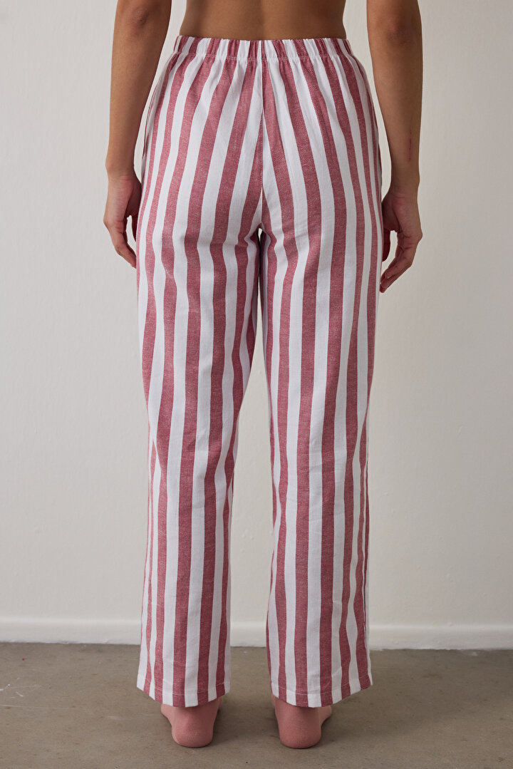 Red Good Mood Striped Pajama Bottoms - 2