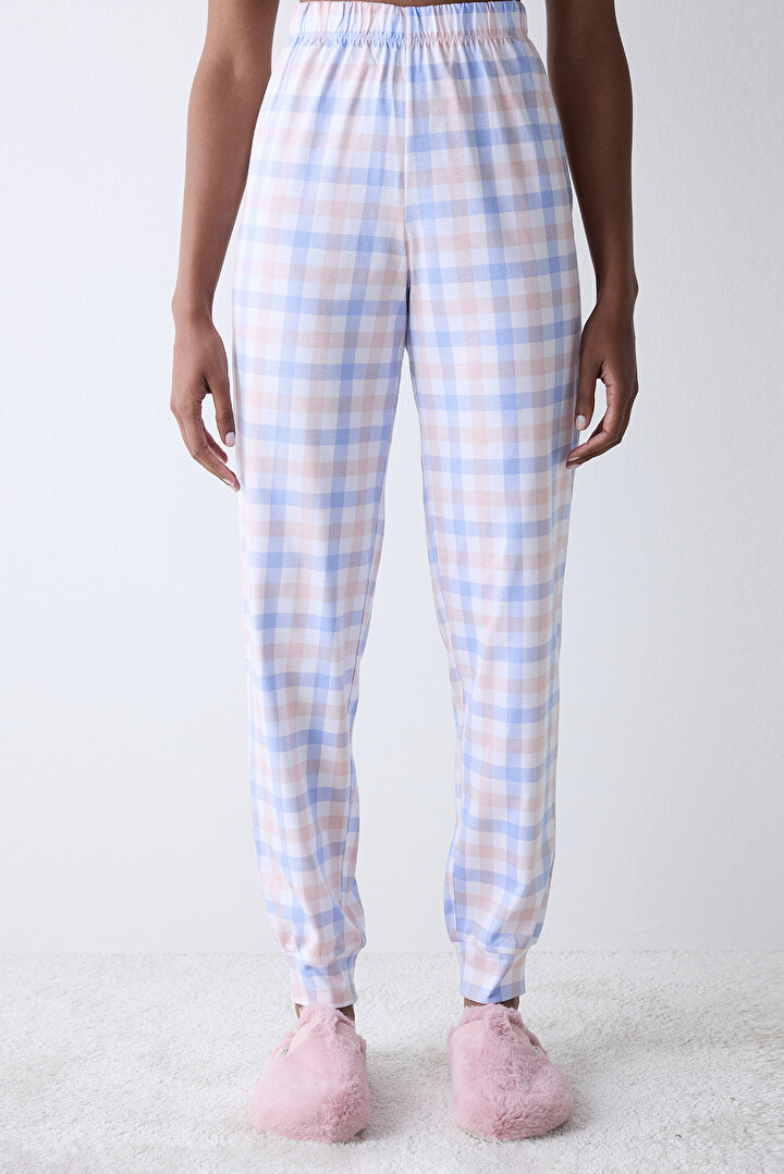 Joyful Gingham Multi Colour Pant - 1