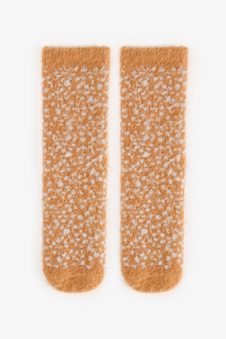 Beige Gaia Polka Dot Ankle Socks - 1