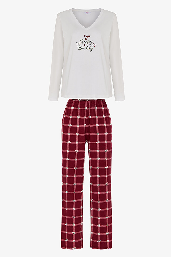 Sleepy Floral Long Sleeve Pyjama Set with Trousers - 1