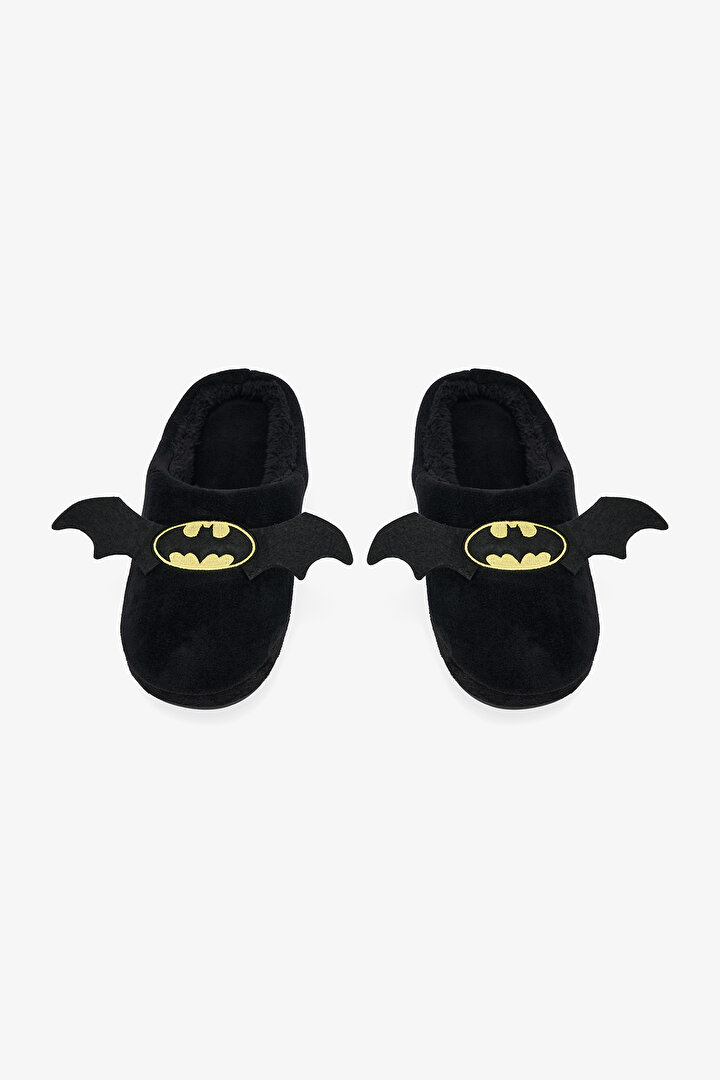 Siyah Batman Erkek Nakışlı Ev Terliği - 1
