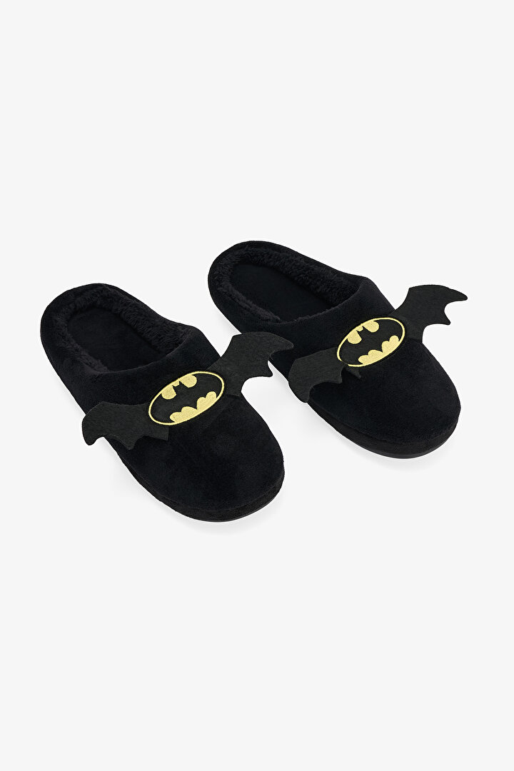 Siyah Batman Erkek Nakışlı Ev Terliği - 2