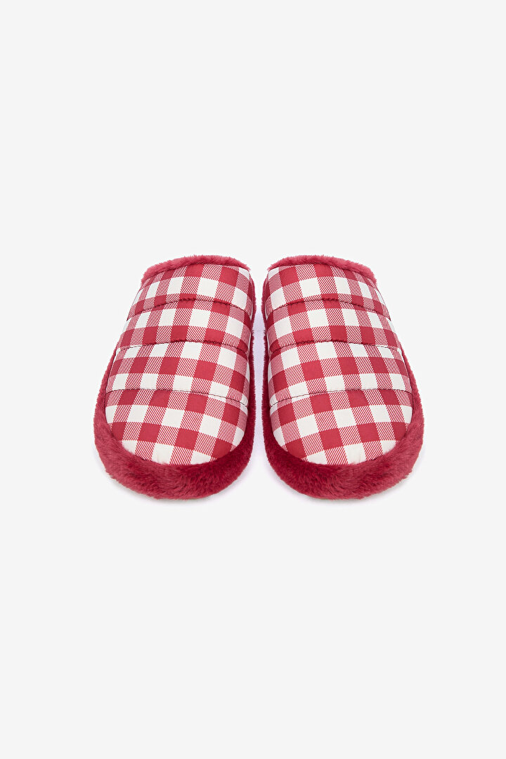 Red Gingham Kırmızı Terlik - 2