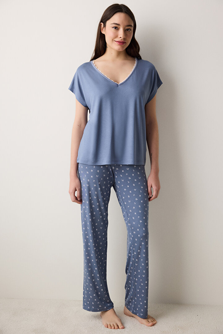 Alia Dark Pant Grey PJ Set - 1