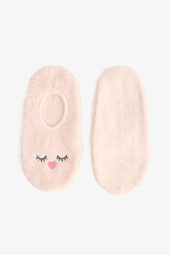 Light Pink Sleepy Striped Embroidered Home Mat - 2