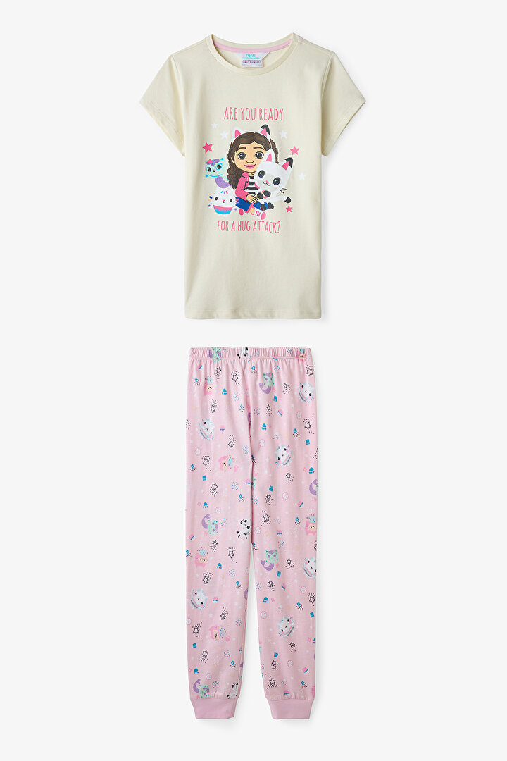 Ekru Kız Çocuk Gabby Pijama Takımı - 1