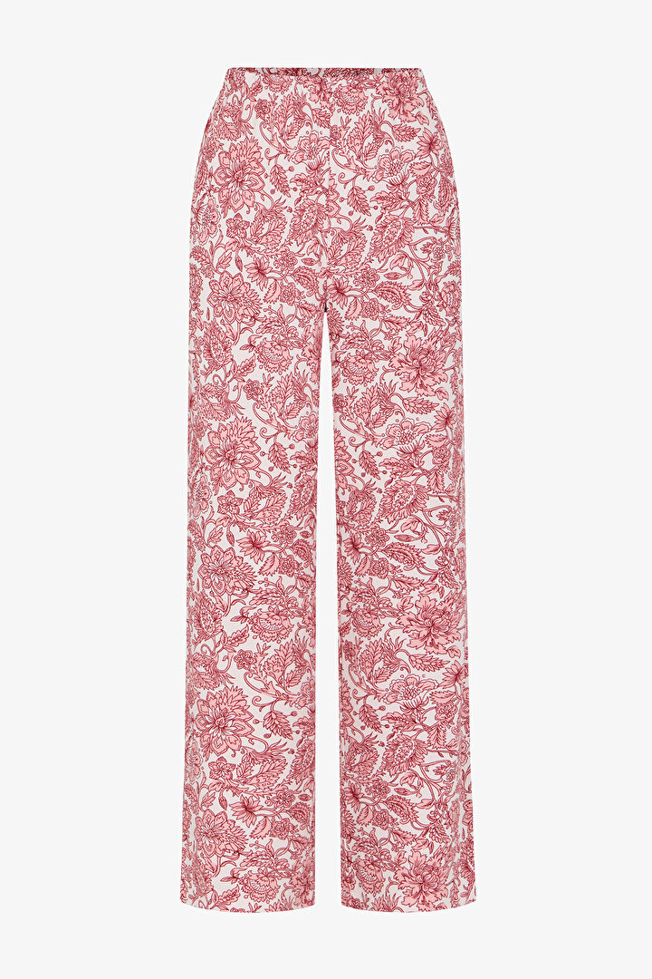 Pembe Countryside Baskılı Çiçekli Pijama Altı - 1