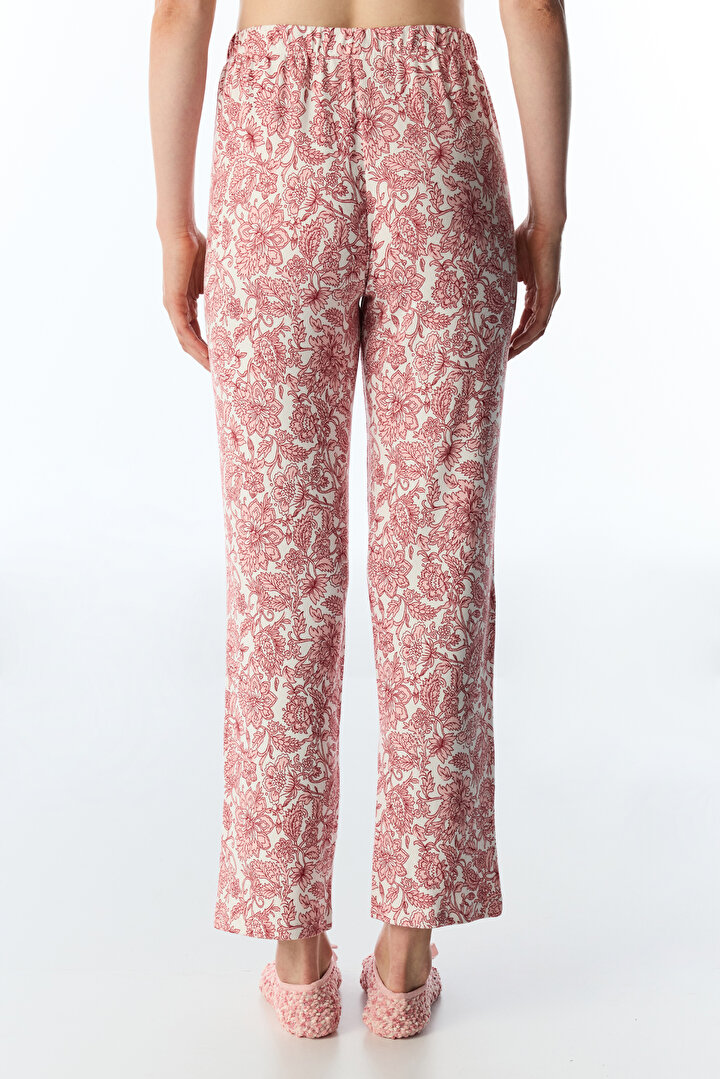 Pembe Countryside Baskılı Çiçekli Pijama Altı - 2