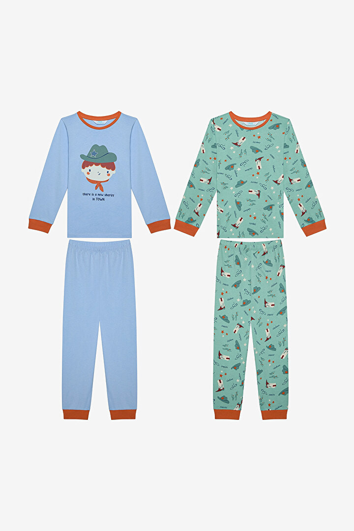 Erkek Çocuk New Sheriff 2li Çok Renkli Pijama Takımı - 1