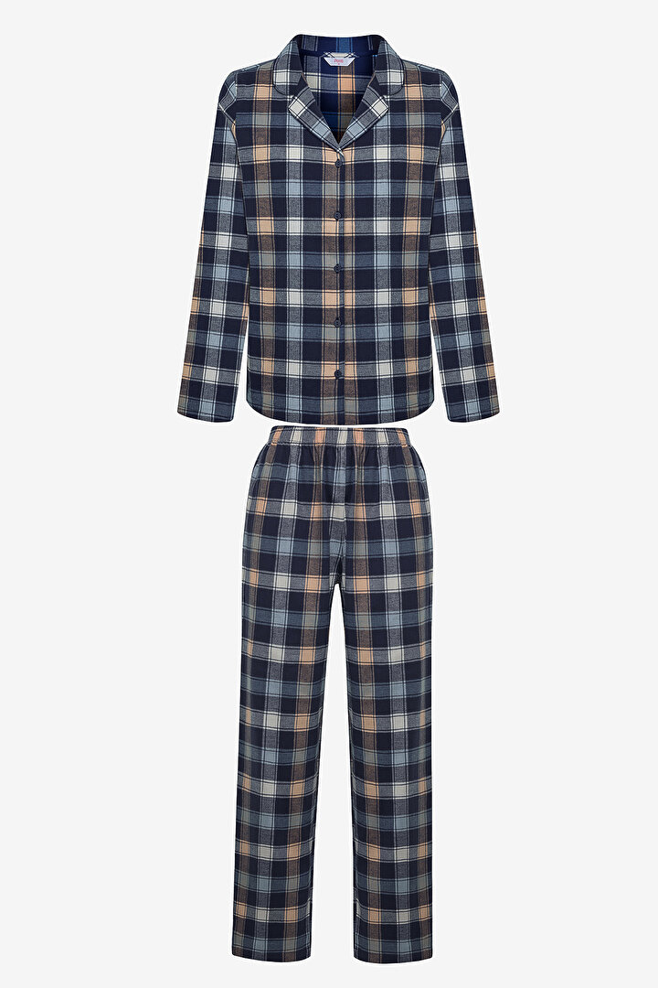 Winter Day Çok Renkli Gömlek Pantolon Pijama Takımı - 1