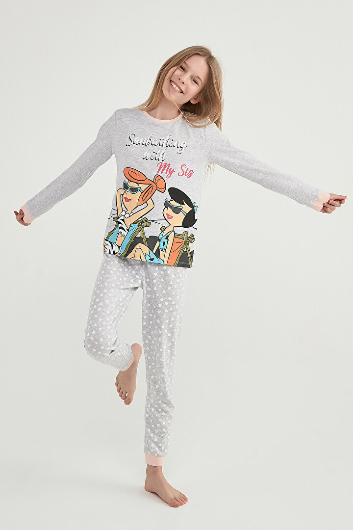 Çocuk Lic Flinstones LS 2Li Pijama Takımı - 1