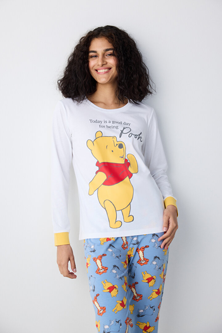 Winnie Cuffed Multi Colour Pants PJ Set - 2