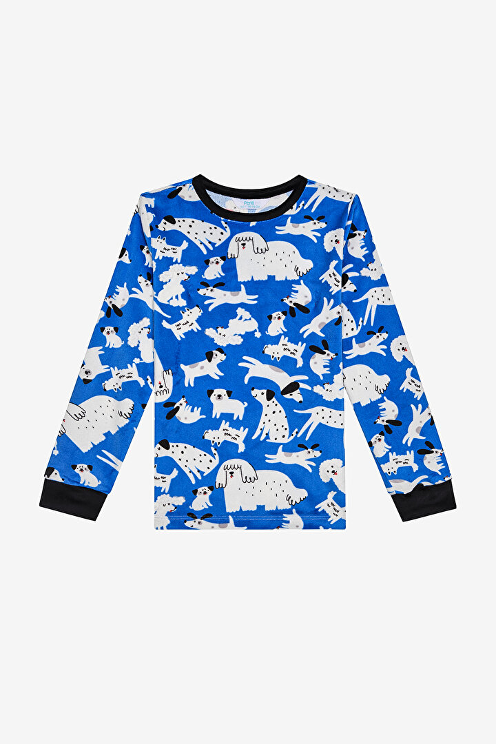 Unisex Young Family Dog Blue PJ Set - 2