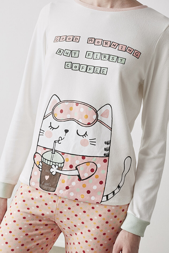 Coffee Cat Termal Pant Set - 3