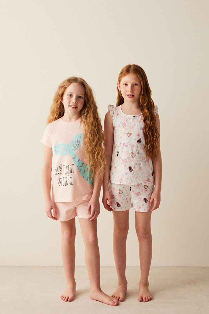 Kız Çocuk Deniz Kızı 2li Pijama Takımı - 2