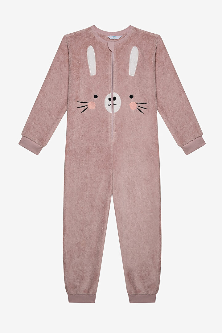 Girls Bunny Pink Onesie - 1