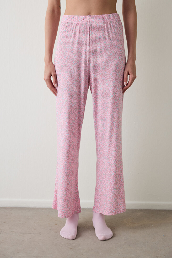 Açık Pembe Not Today Çiçekli Pijama Altı - 1