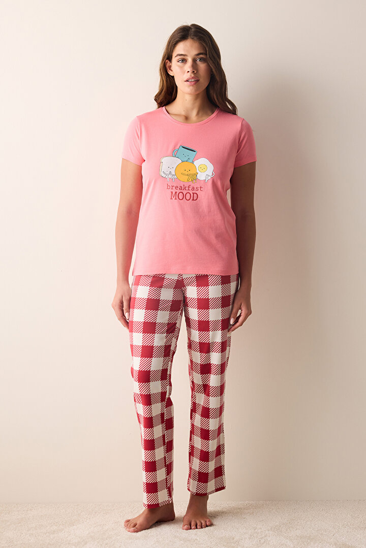 Breakfast Mood Multi Colour Pant PJ Set - 2