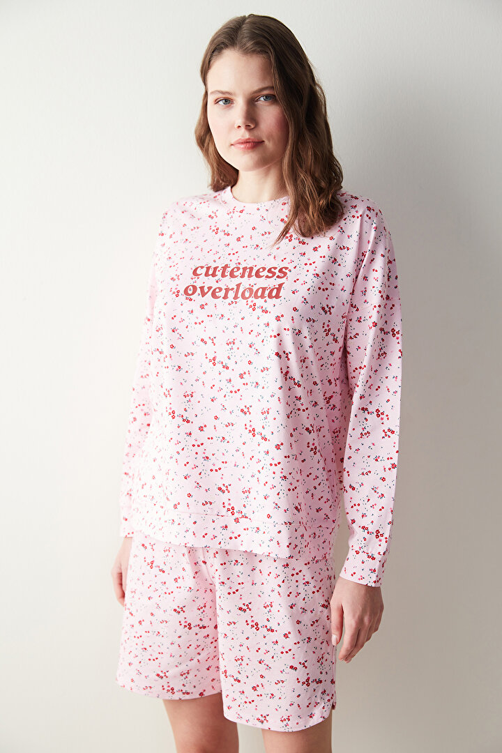 Think Pink Sweatshirt Pijama Üstü - 1