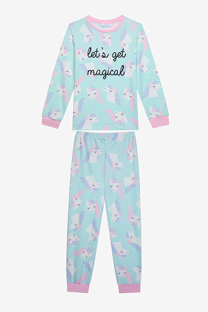 Girls Magical Thermal Multi Colour PJ Set - 1