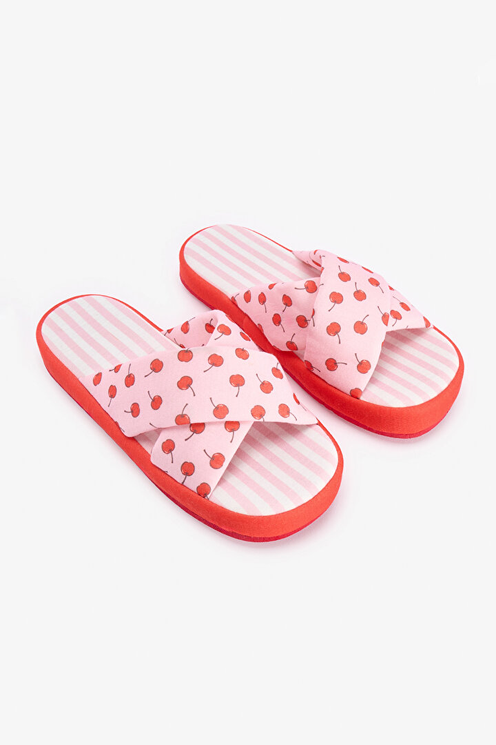 Optical White Cherries Slippers - 2