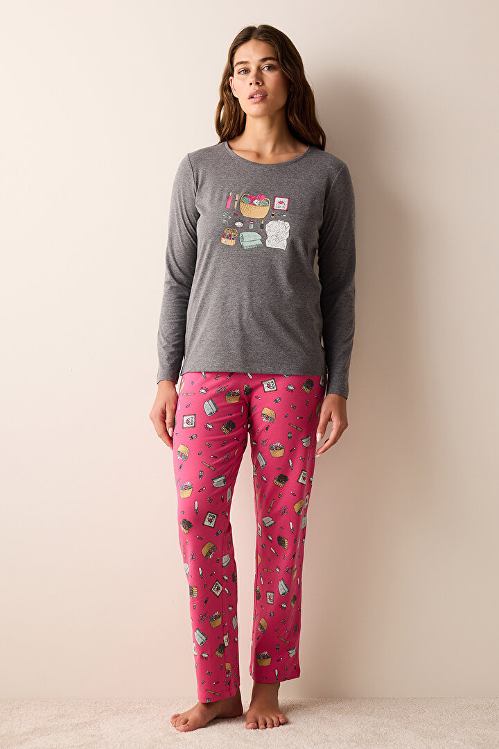 Cozy Multi Colour Pant PJ Set - 2