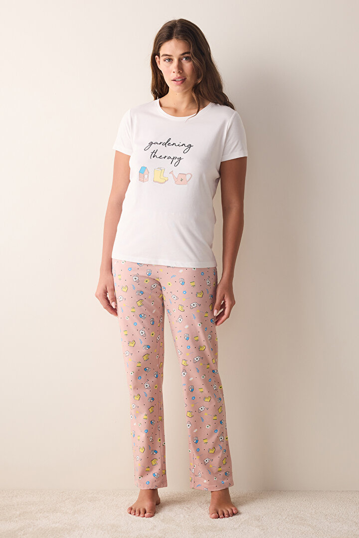 Gardens Multi Colour Pant PJ Set - 2