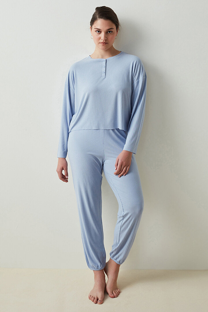 A.Mavi Heather Pantolon Pijama Altı - 1