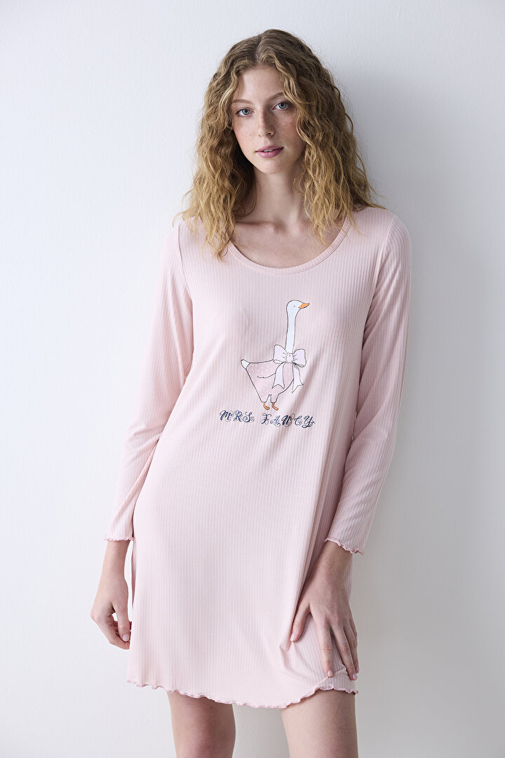 Dreamy Pink Night Dress - 1