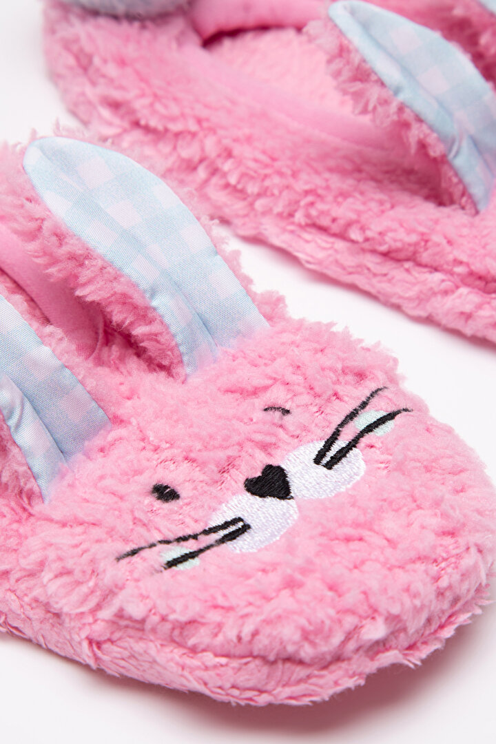 Pink Girls Pink Rabbit Liner Socks - 2