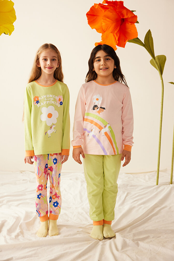 Kız Çocuk Happiness 2li Pijama Takımı - 1