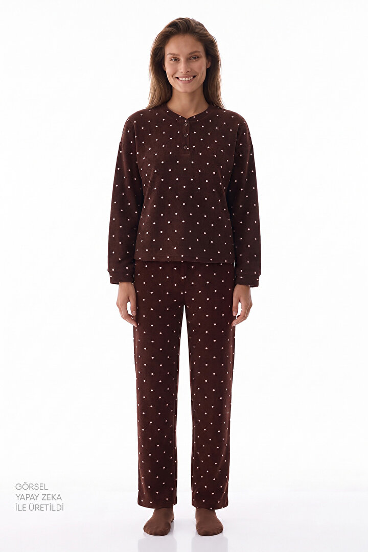 Layla Polar Pantolon Pijama Takımı - 1