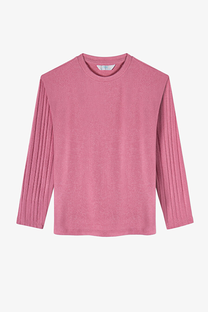 Kız Çocuk Gül Kurusu Rosy Pink Pamuklu Uzun Kollu Pijama Takımı - 2