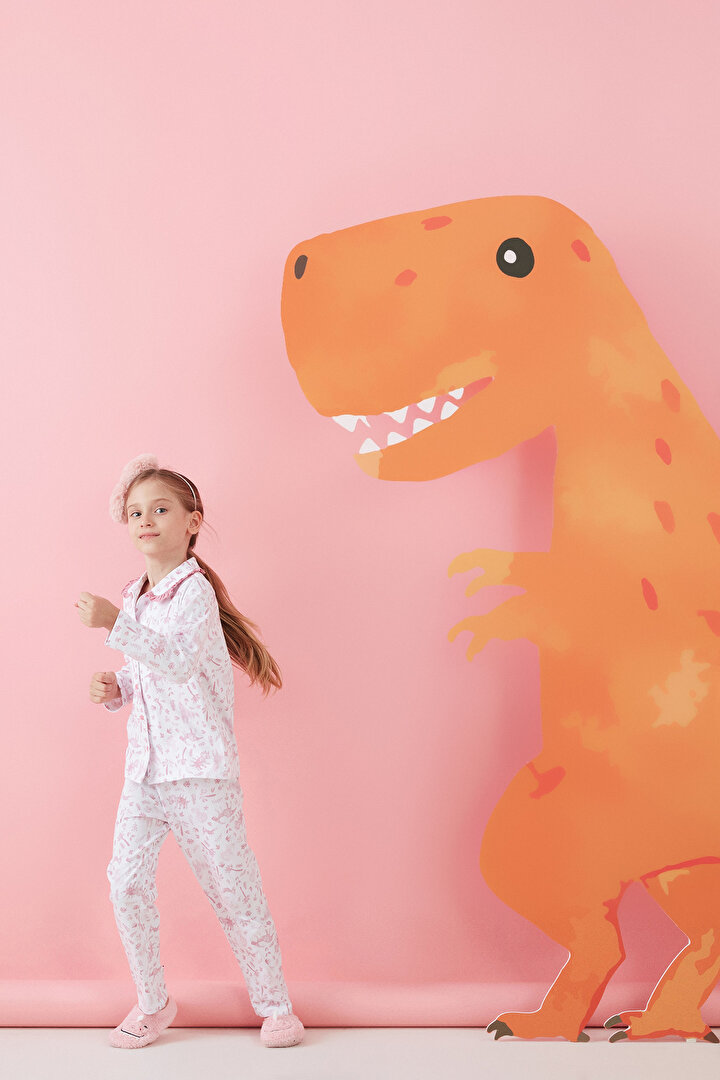 Kız Çocuk Dino 2li Gömlek Takmı - 4