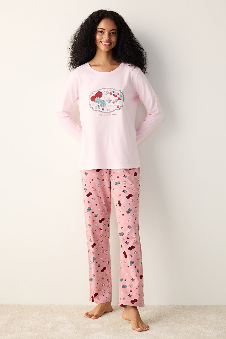 Happiness Multi Colour Pant PJ Set - 1