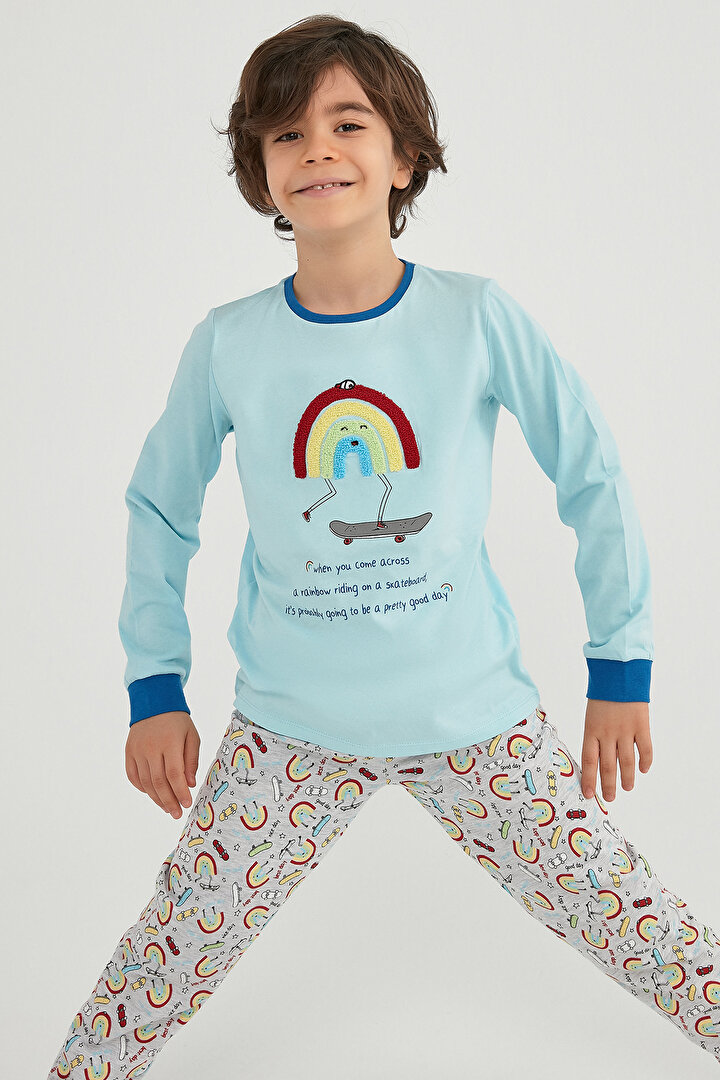 Erkek Skater Rainbow LS 2Li Pijama Takımı - 3